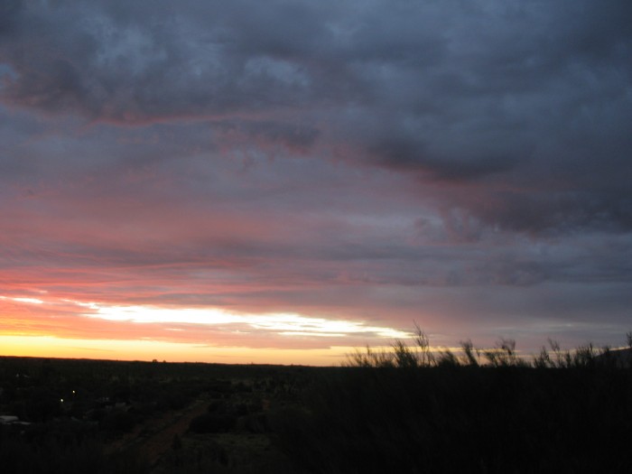 Panorama of Uluru at the sunrise