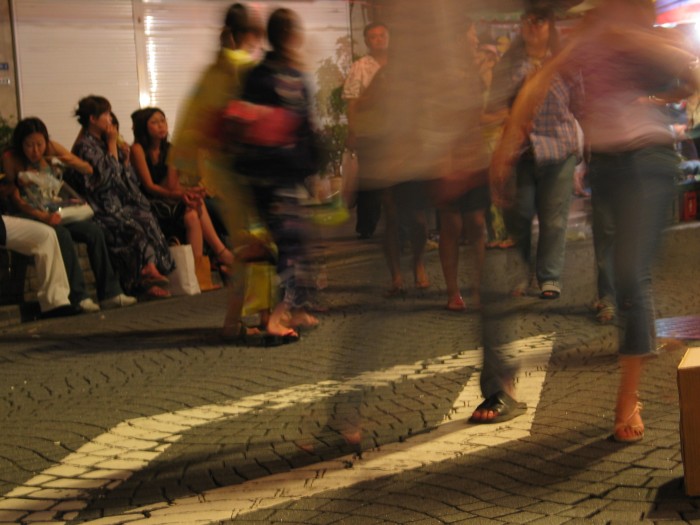 Anonymous people in Azabu Juban festival