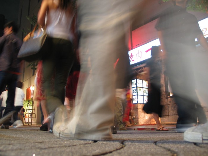 Anonymous people in Azabu Juban festival
